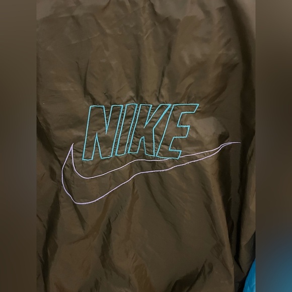 RareVintage 1990s Nike Logo Windbreaker Pullover Crewneck Size Large - Picture 7 of 11